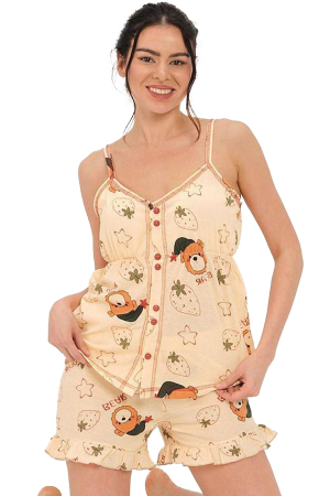 Pijamale - Set pijama din doua piese, maiou si pantaloni scurti 6018-P6