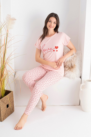 Pijamale - Set pijama din doua piese, tricou si pantaloni lungi 5246