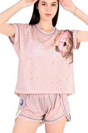Pijamale - Set pijama din doua piese, tricou si pantaloni scurti 004-P20