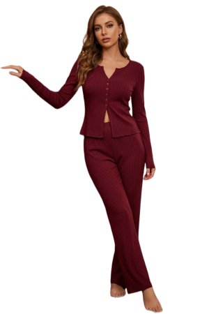 Pijamale - Set pijama doua piese, bluza cu maneca lunga si pantaloni lungi SUSU-2601-2