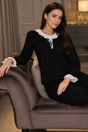 Set pijama doua piese, bluza cu maneca lunga si pantaloni lungi SUSU-2610-2 [1]