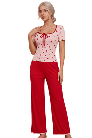 Damă - Set pijama doua piese, tricou si pantaloni lungi SUSU-2611-1