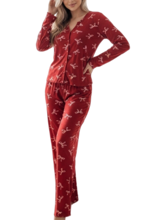 Pijamale - Set pijama doua piese, bluza cu maneca lunga si pantaloni lungi SUSU-2613-2
