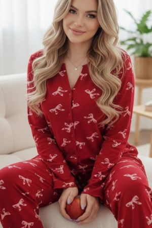Pijamale - Set pijama doua piese, bluza cu maneca lunga si pantaloni lungi SUSU-2613-2