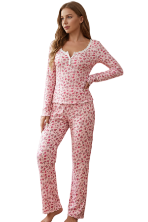 Pijamale - Set pijama doua piese, bluza cu maneca lunga si pantaloni lungi SUSU-2614-3