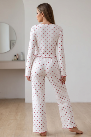 Pijamale - Set pijama doua piese, bluza cu maneca lunga si pantaloni lungi SUSU-2602-1