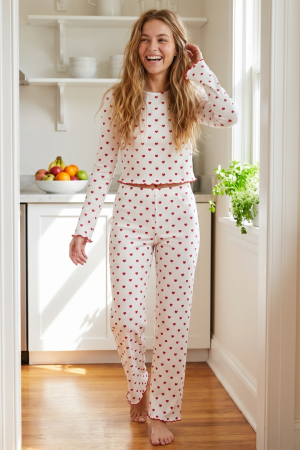 Pijamale - Set pijama doua piese, bluza cu maneca lunga si pantaloni lungi SUSU-2602-1