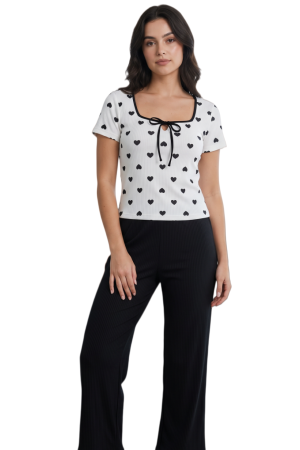 Pijamale - Set pijama doua piese, tricou si pantaloni lungi SUSU-2611-2