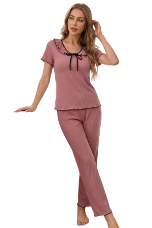 Pijamale - Set pijama doua piese, tricou si pantaloni lungi SUSU-2612-1