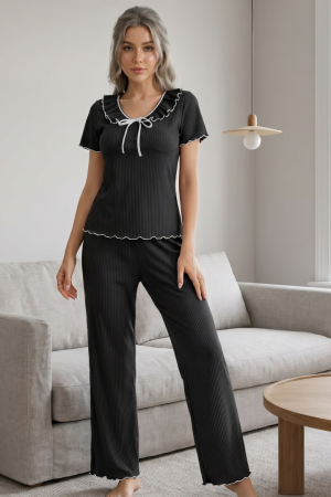 Pijamale - Set pijama doua piese, tricou si pantaloni lungi SUSU-2612-2