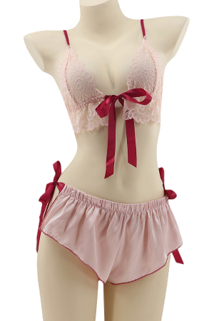 Pijamale - Set pijama sexy doua piese, top si pantaloni scurti TY-SD220roz