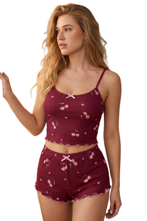 Pijamale - Set pijama sexy doua piese, top si pantaloni scurti SUSU-2620-2
