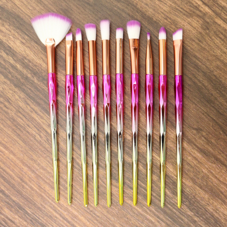 Cosmetice - Set portabil cu 10 pensule machiaj SL-1010Zmulticolor