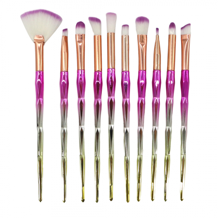 Cosmetice - Set portabil cu 10 pensule machiaj SL-1010Zmulticolor