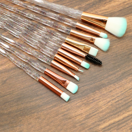 Cosmetice - Set portabil cu 10 pensule machiaj SL-1010Ztransparent