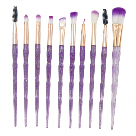 Cosmetice - Set portabil cu 10 pensule machiaj SL-1010Zmov