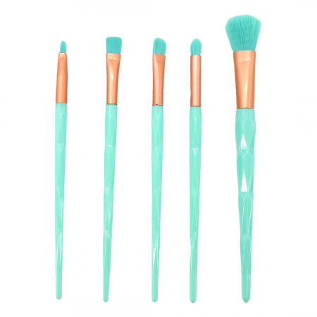 Cosmetice - Set portabil cu 5 pensule machiaj SL-21036turcoaz