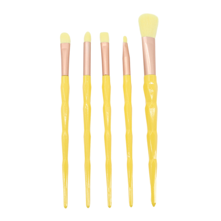 Machiaj - Set portabil cu 5 pensule machiaj SL-21036galben