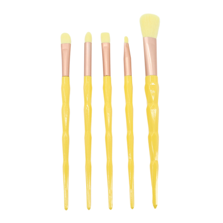 Cosmetice - Set portabil cu 5 pensule machiaj SL-21036galben