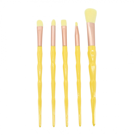 Cosmetice - Set portabil cu 5 pensule machiaj SL-21036galben