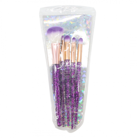 Cosmetice - Set portabil cu 5 pensule sclipitoare pentru machiaj SL-1010Amov