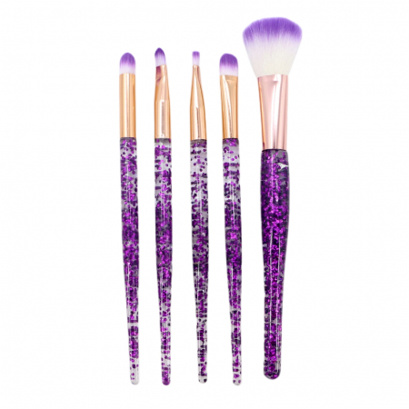 Cosmetice - Set portabil cu 5 pensule sclipitoare pentru machiaj SL-1010Amov