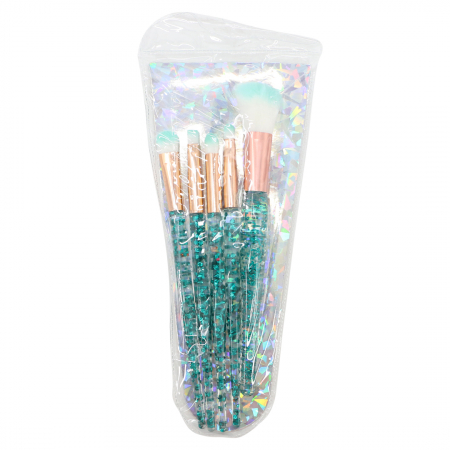 Cosmetice - Set portabil cu 5 pensule sclipitoare pentru machiaj SL-1010Averde