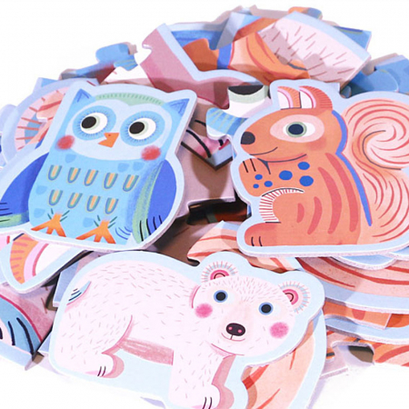 Jucării - Set puzzle evolutiv cu piese mari pentru copii JH-11melc