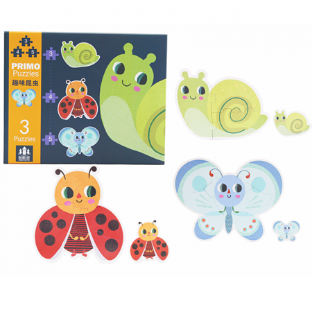 Jucării - Set puzzle evolutiv cu piese mari pentru copii JH-11melc