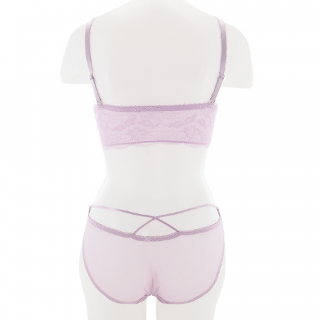 Seturi și Compleuri - Set doua piese lenjerie intima, top si chiloti sexy V2roz