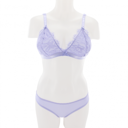 Seturi și Compleuri - Set doua piese lenjerie intima, sutien si chiloti sexy V9albastru