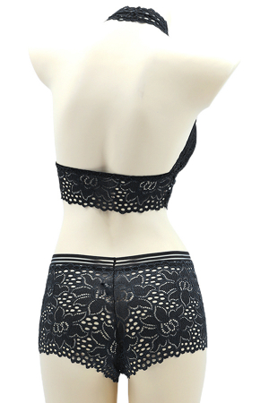 Seturi și Compleuri - Set 2 piese lenjerie intima, top si chiloti SMT8839negru