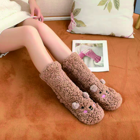Ciorapi - Sosete cocolino tip papuci de casa 31508-6maro