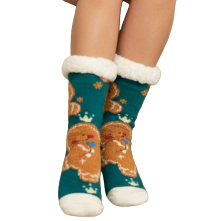 Ciorapi - Sosete flausate cu tematica de Craciun 31508-4B