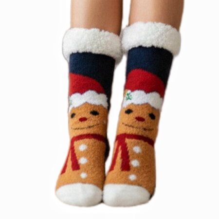 Ciorapi - Sosete flausate cu tematica de Craciun 31508-4E