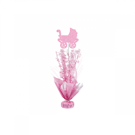 Baloane - Suport decorativ cu stelute si carucior 36 cm QT9777