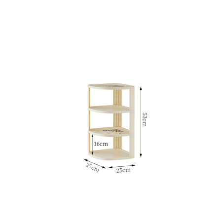 Depozitare și organizare - Suport incaltaminte multifunctional pentru colt cu 4 rafturi SHYE-6772-4