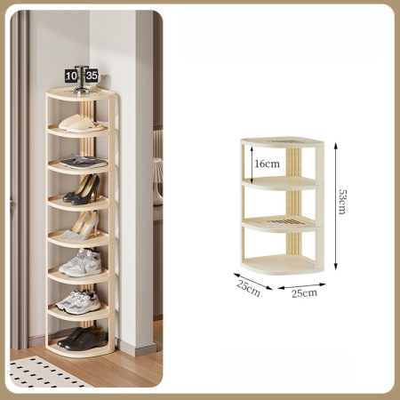 Depozitare și organizare - Suport incaltaminte multifunctional pentru colt cu 4 rafturi SHYE-6772-4