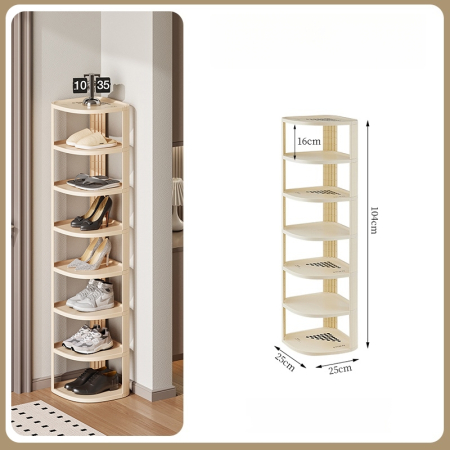 Depozitare și organizare - Suport incaltaminte multifunctional pentru colt cu 7 rafturi SHYE-6772-7