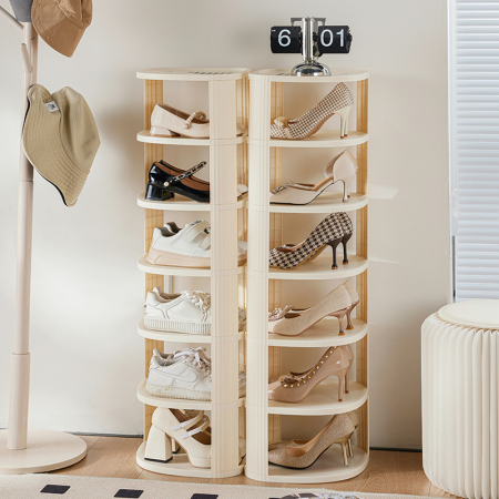 Depozitare și organizare - Suport incaltaminte multifunctional pentru colt cu 7 rafturi SHYE-6772-7