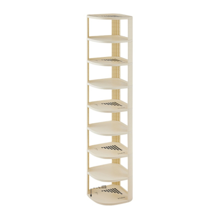 Depozitare și organizare - Suport incaltaminte multifunctional pentru colt cu 9 rafturi SHYE-6772-9