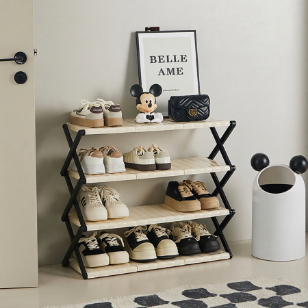 Organizatoare încălțăminte - Suport incaltaminte pliabil multifunctional cu 4 rafturi SHYE-6922-4