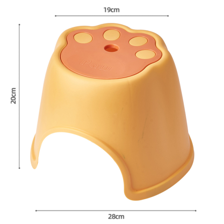 Mobilier cameră copii - Scăunel platformă cu imprimeu lăbuță SHYE-6522galben