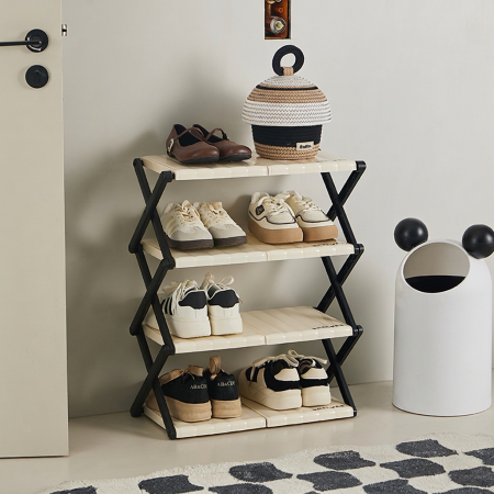 Organizatoare încălțăminte - Suport incaltaminte pliabil multifunctional cu 4 rafturi SHYE-6923-4
