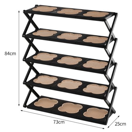 Organizatoare încălțăminte - Suport incaltaminte pliabil multifunctional cu 5 rafturi SHYE-6959-5