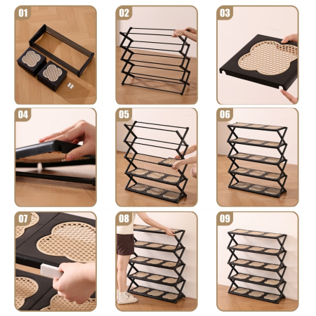 Suport incaltaminte pliabil multifunctional cu 5 rafturi SHYE-6959-5 [10]