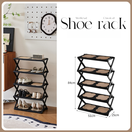 Organizatoare încălțăminte - Suport incaltaminte pliabil multifunctional cu 5 rafturi SHYE-6960-5