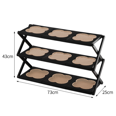 Organizatoare încălțăminte - Suport incaltaminte pliabil multifunctional cu 3 rafturi SHYE-6959-3