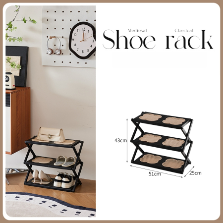 Organizatoare încălțăminte - Suport incaltaminte pliabil multifunctional cu 3 rafturi SHYE-6960-3