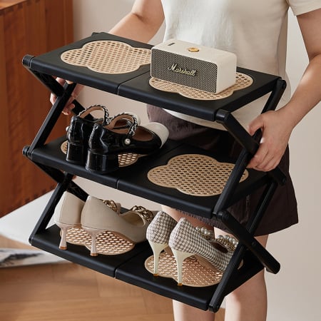 Organizatoare încălțăminte - Suport incaltaminte pliabil multifunctional cu 3 rafturi SHYE-6960-3